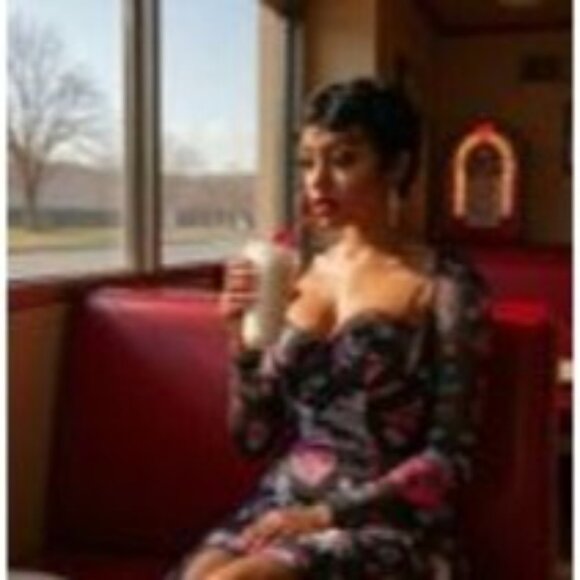 Tough Betty Mini Dress & Sheer Shrug Set W/ Moto Print & Underwire – NWT M - Picture 7 of 7